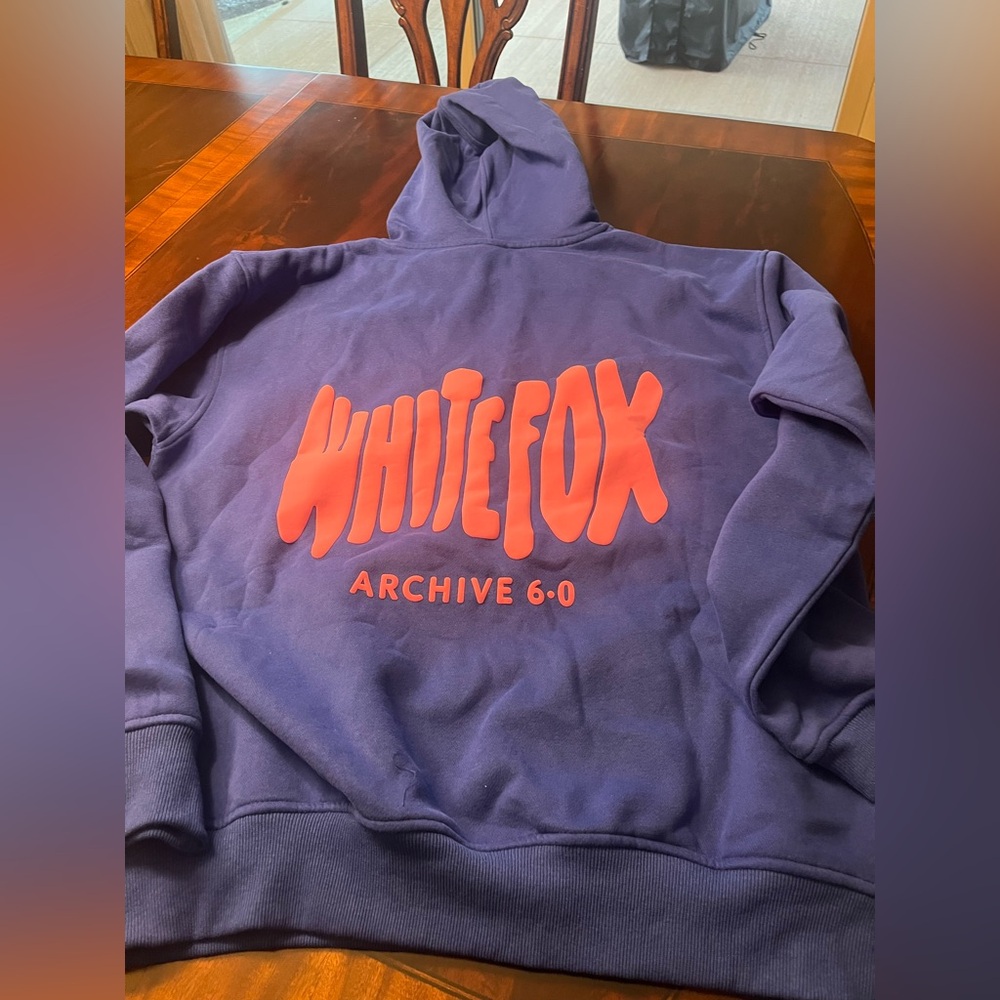White Fox NWT S/M archive 6.0 blue hoodie sweatshirt